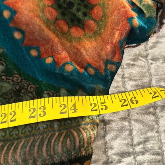 Johnny Was Velvet Multi Colored Cardigan - Picture 9 of 15